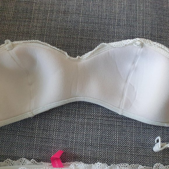 Victoria's Secret White Lace Bandeau Bikini Set - Small - Picture 7 of 7